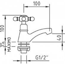 Grifo simple lavabo With2 Antigona
