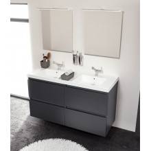 Mueble con lavabo resina 2 senos 120cm Roble...
