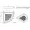 Plato de ducha angular Moraira 75 Unisan Sanindusa