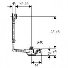 Desagüe para bañera PushControl
