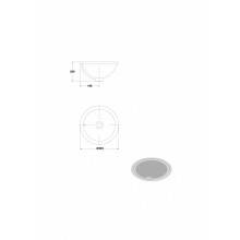 Lavabo semiencastrado Gala Jara Ø 40 cm