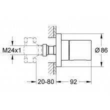 Llave de paso con diversidad de montaje Grohe...