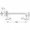 Brazo de ducha de 42,2 cm Redondo Grohe Rainshower