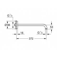 Brazo de ducha de 37,2 cm Grohe Rainshower