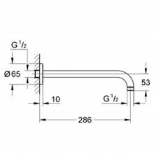 Brazo de ducha de 28,6 cm Redondo Grohe Rainshower