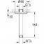 Brazo de techo para ducha de 14,2 cm Grohe Rainshower