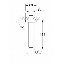 Brazo de techo para ducha de 15,4 cm Grohe Rainshower
