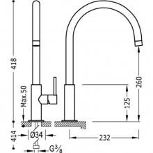 Grifo de fregadero curvado TRES MAX