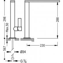 Grifo de fregadero recto CLASS-TRES