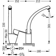 Grifo de fregadero monoblock BM-TRES