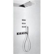 Kit de ducha termostático mural Cascada y Jets 4 vías TRES 