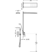 Conjunto de ducha 2 vías Compact SLIM TRES