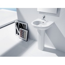 Lavabo con pedestal Meridian 55x46cm Roca