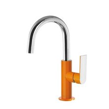 Grifo de lavabo Naranja en C TRES LOFT L