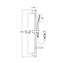 Kit de ducha Square barra 80cm 4 funciones Sensum Roca