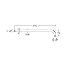 Soporte rociador 50cm Raindream Roca