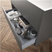 Mueble 91cm Gris Mate de 2 cajones SALGAR NOJA