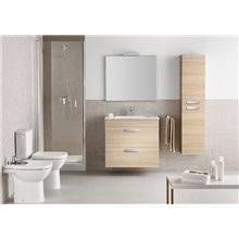 Pack mueble roble 80cm compacto 2 cajones Debba Roca