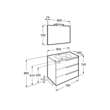 Mueble Pack Family gris 80cm Victoria-N Roca