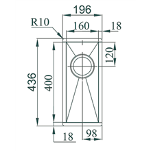 Fregadero Box Line 16 TEGLER