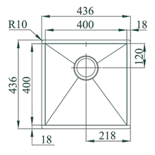 Fregadero Box Line 40 TEGLER