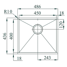 Fregadero Box Line 45 TEGLER