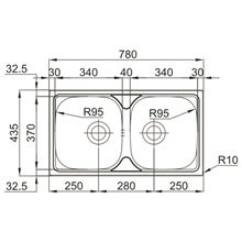 Fregadero Okio Line 78 Duo TEGLER