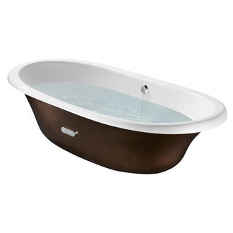 Ba&ntilde;era oval cobre Newcast ROCA