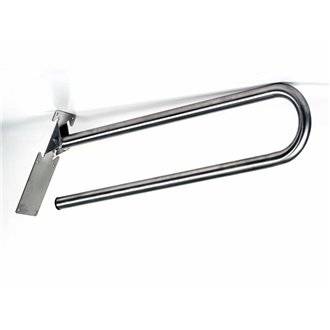 Barra de apoyo basculante satinada de 75cm para inodoro Timblau