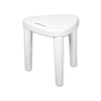 Taburete de ba&ntilde;o termopl&aacute;stico blanco Timblau