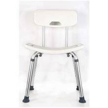 Silla para baño blanca con respaldo Timblau