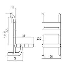 Asiento de ducha nylon para colgar Timblau