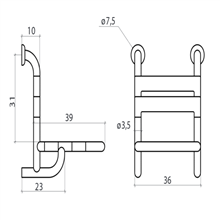 Asiento de ducha nylon fijo a pared Timblau