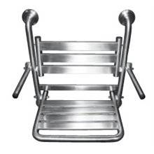 Asiento ducha abatible acero brillo con apoyabrazos Timblau