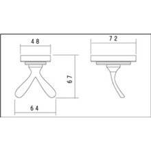 Percha doble de latón y acero Inox Timblau