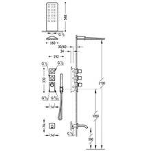 Kit de ducha termostático empotrado ECO Max-Tres INOX 3 vías