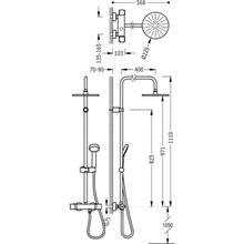 Conjunto de ducha termostática ECO Lex-Tres