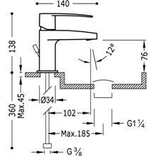 Grifo de lavabo Flat-Tres
