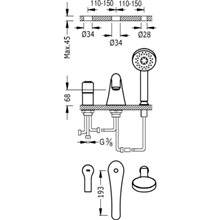 Combinación para bañera K-Tres