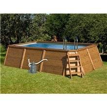 Piscina K2O rectangular de madera panelada 8048 litros