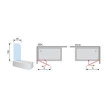 Mampara bañera panel abatible TR570 Kassandra