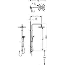 Kit ducha 30 cm antical masaje TRES