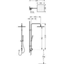 Kit ducha antical cuadrada TRES