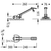 Grifo de pedal para fregadero TRES