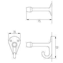 Percha con tope NOFER