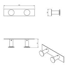 Colgador doble architect COSMIC
