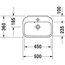 Lavabo mural 50 Happy D.2 DURAVIT