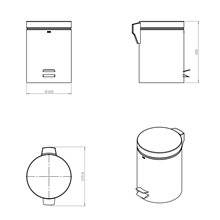 Papelera acero 5L architect COSMIC