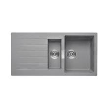 Fregadero gris con escurridor Oslo QUARZEX® Roca