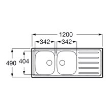 Fregadero 120cm escurridor dcha J Roca